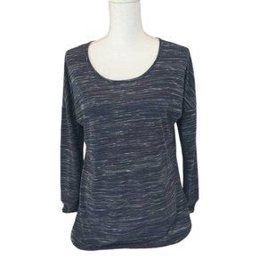 Apt 9 Medium Blue Heathered Long Sleeve T Shirt